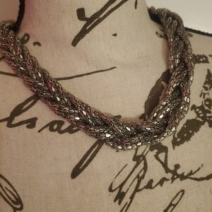 Elegant Silver Braided Necklace